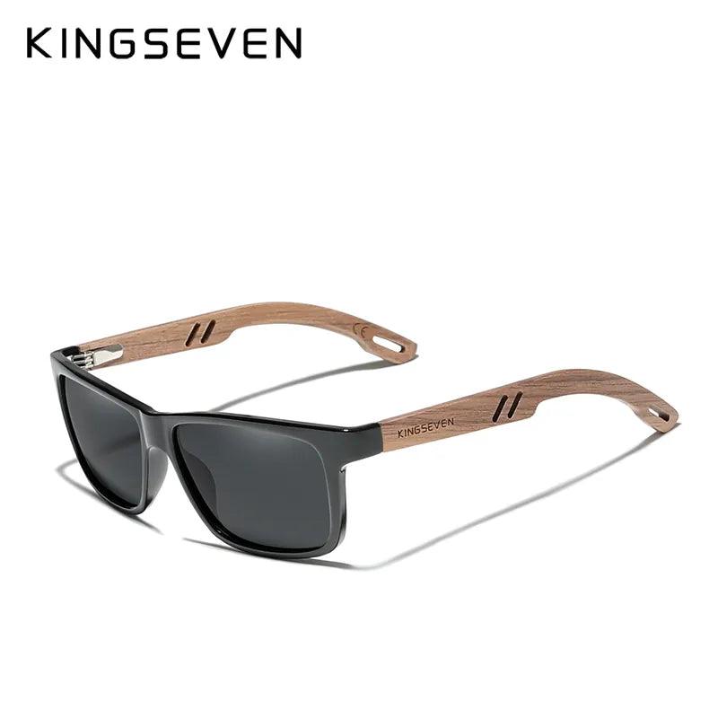 100% Polarized Vintage Men Wooden Sunglasses Wood UV400 Protection Fashion - ADEEGA