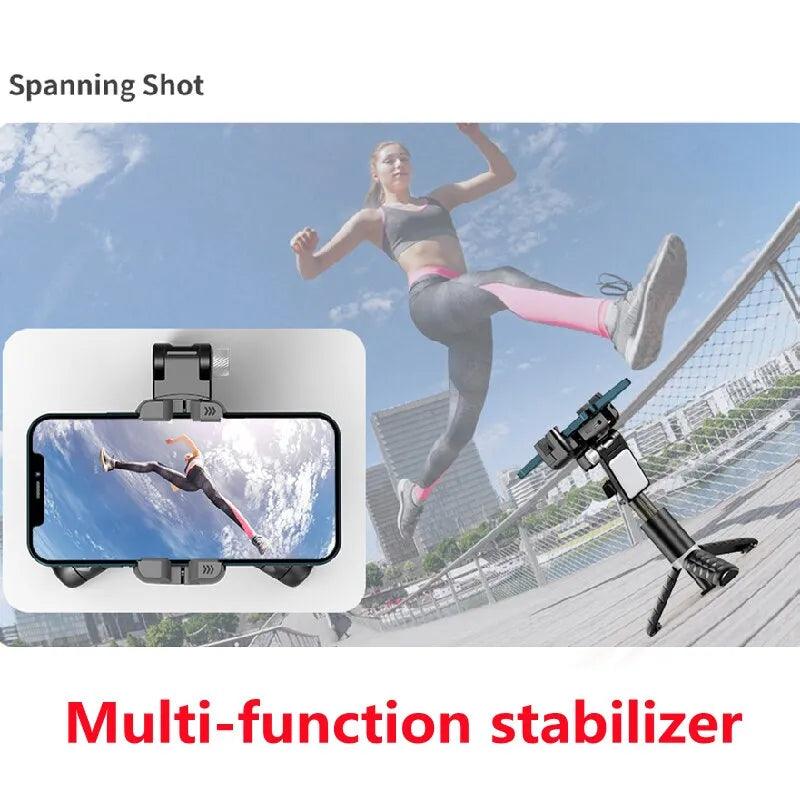 360 Rotation Following Shooting Mode Gimbal Stabilizer Selfie Stick Tripod Gimbal - ADEEGA