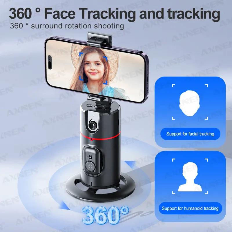 360 Rotation Gimbal Stabilizer, Follow-up Selfie Face Tracking Gimbal Smartphone with Remote Shutter - ADEEGA