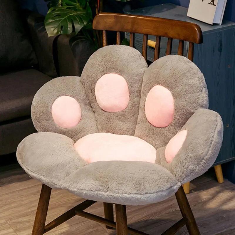 Cat Paw Back Soft Pillows Plush Chair Cushion Sofa Indoor Floor Home Chair Decor - ADEEGA
