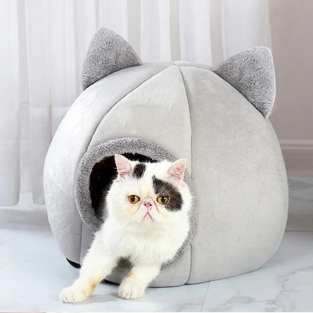 Cats & Small Dogs Self-Warming Tent Bed Cave Comfortable Pet Sleeping - ADEEGA