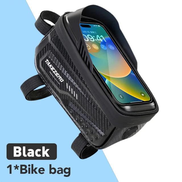 Cycling Frame Bag Waterproof 6.5 Inches Phone Case Storage Touch Screen - ADEEGA