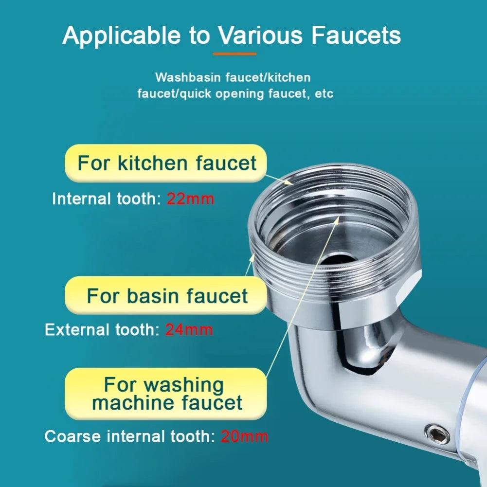 Heavy Metal Universal 1080° Rotation Faucet Sprayer Head For Kitchen Or Toilet Taps - ADEEGA