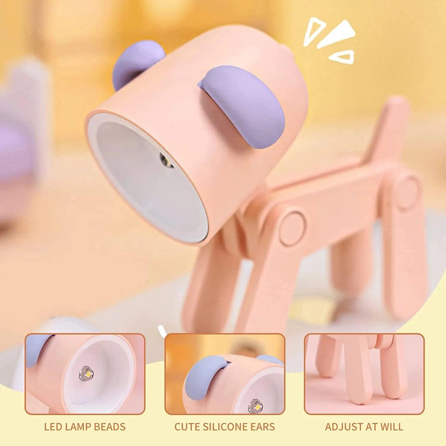 LED Night Light Mini Folding Desk Lamp Cute Pet Lights - ADEEGA