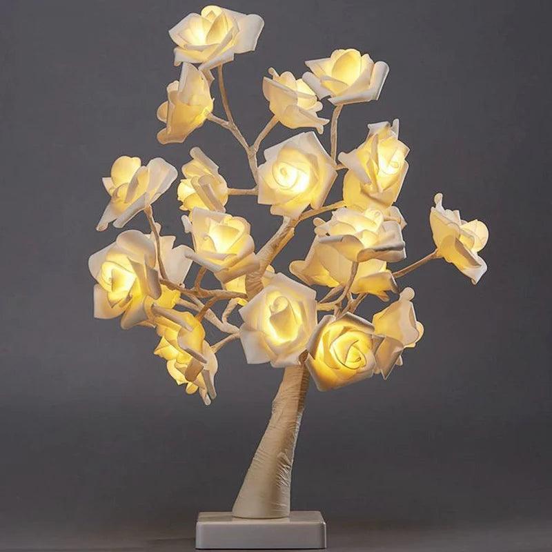 LED Rose Flower Table Lamp USB Fairy Lights - ADEEGA