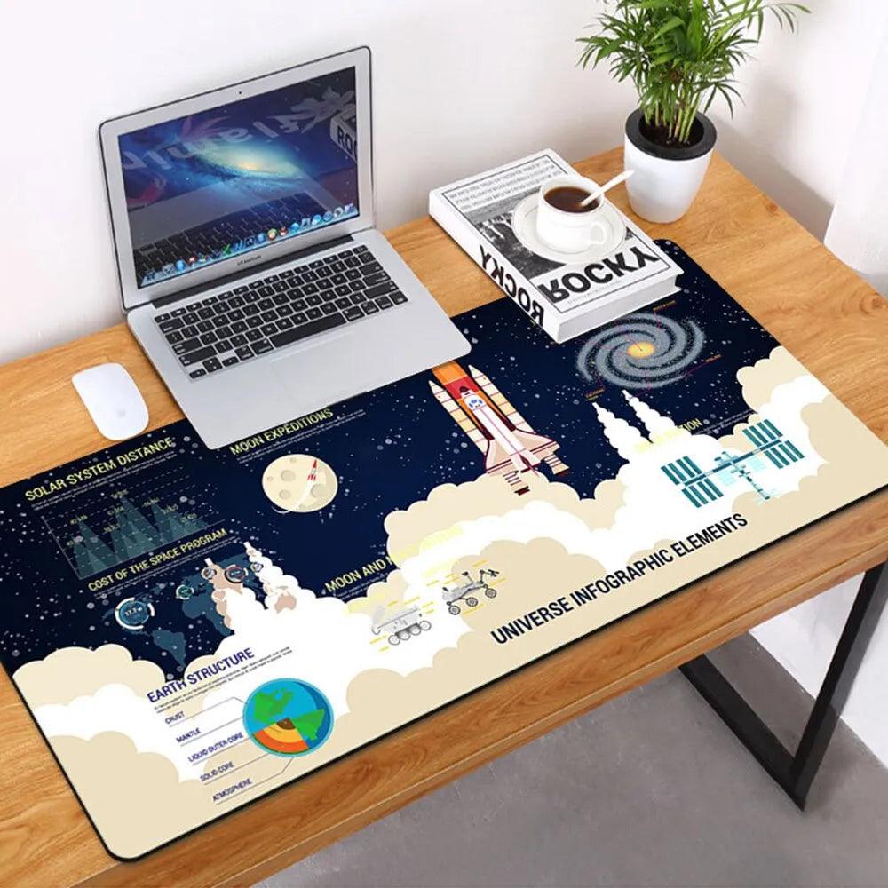 Long Planet Mouse Pad Solar System Personality Table Mat - ADEEGA