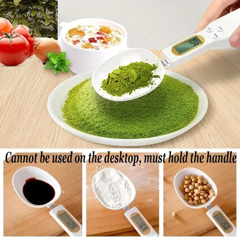Mini Spoon Scale Digital Kitchen Scale Electronic LCD Food Scale 0.1-500g Cooking Flour - ADEEGA