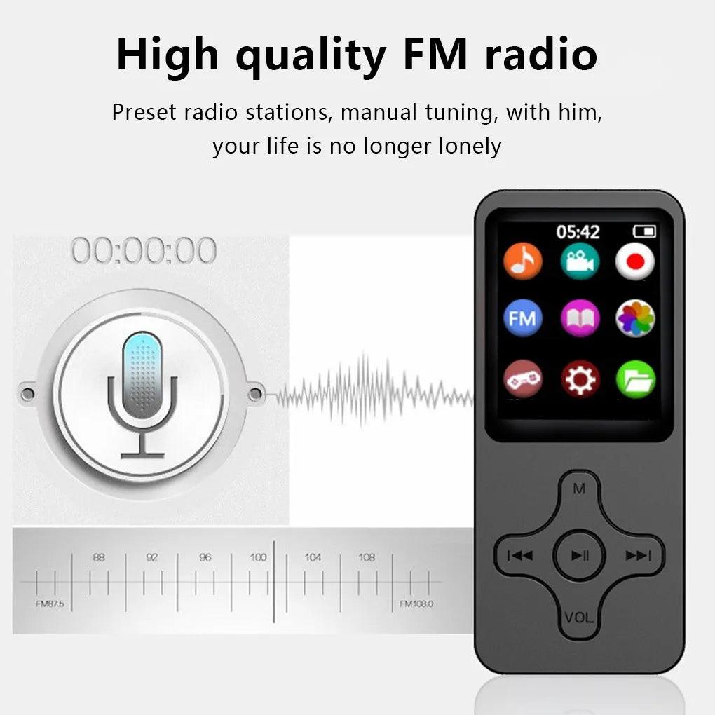 MP3 Player Bluetooth 8/16/32/64/128GB HiFi with radio FM recording - ADEEGA