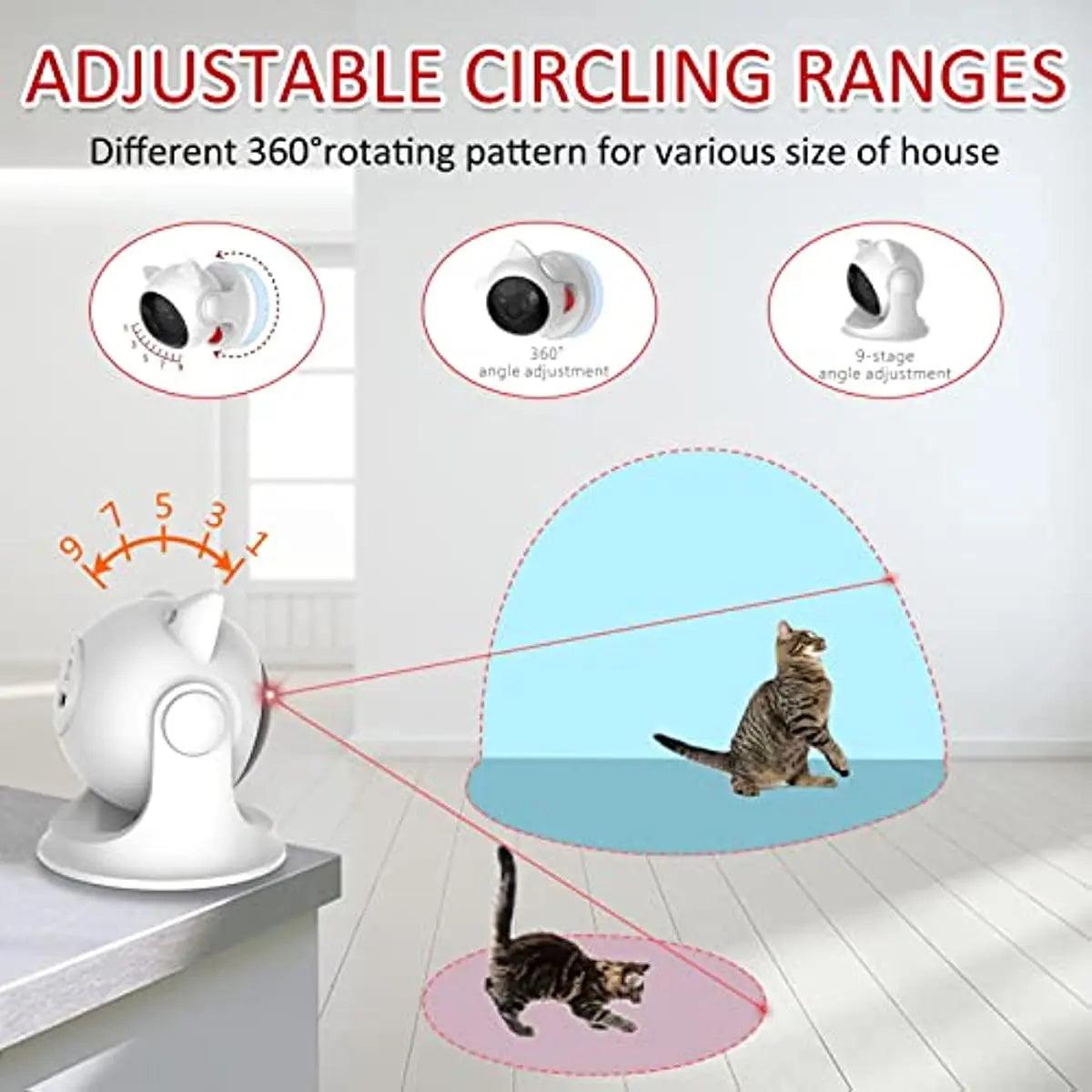 Rechargeable Motion Activated Cat Laser Toy Fast and Slow Mode - ADEEGA