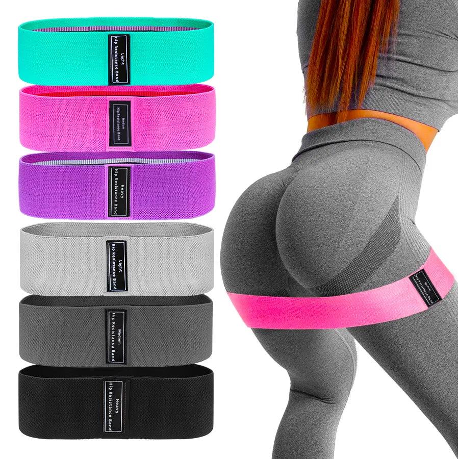 Resistance Hip Booty Bands Fabric Workout Bands Stretch Fitness - ADEEGA
