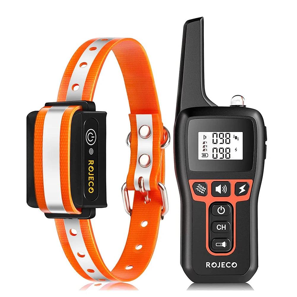ROJECO 1000m Electric Dog Training Collar Remote Control For Pet Rechargeable - ADEEGA
