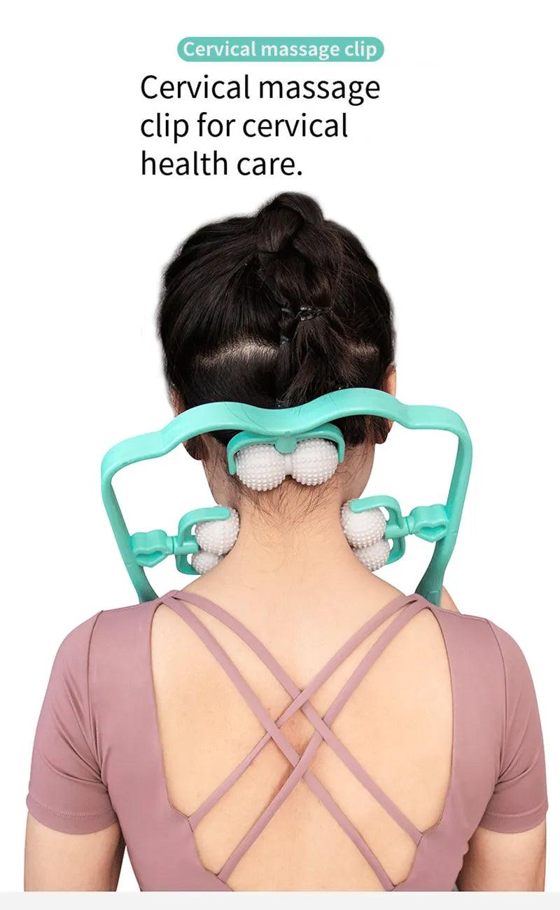 Shoulder and neck massage home manual massager hand-held neck clamping device - ADEEGA