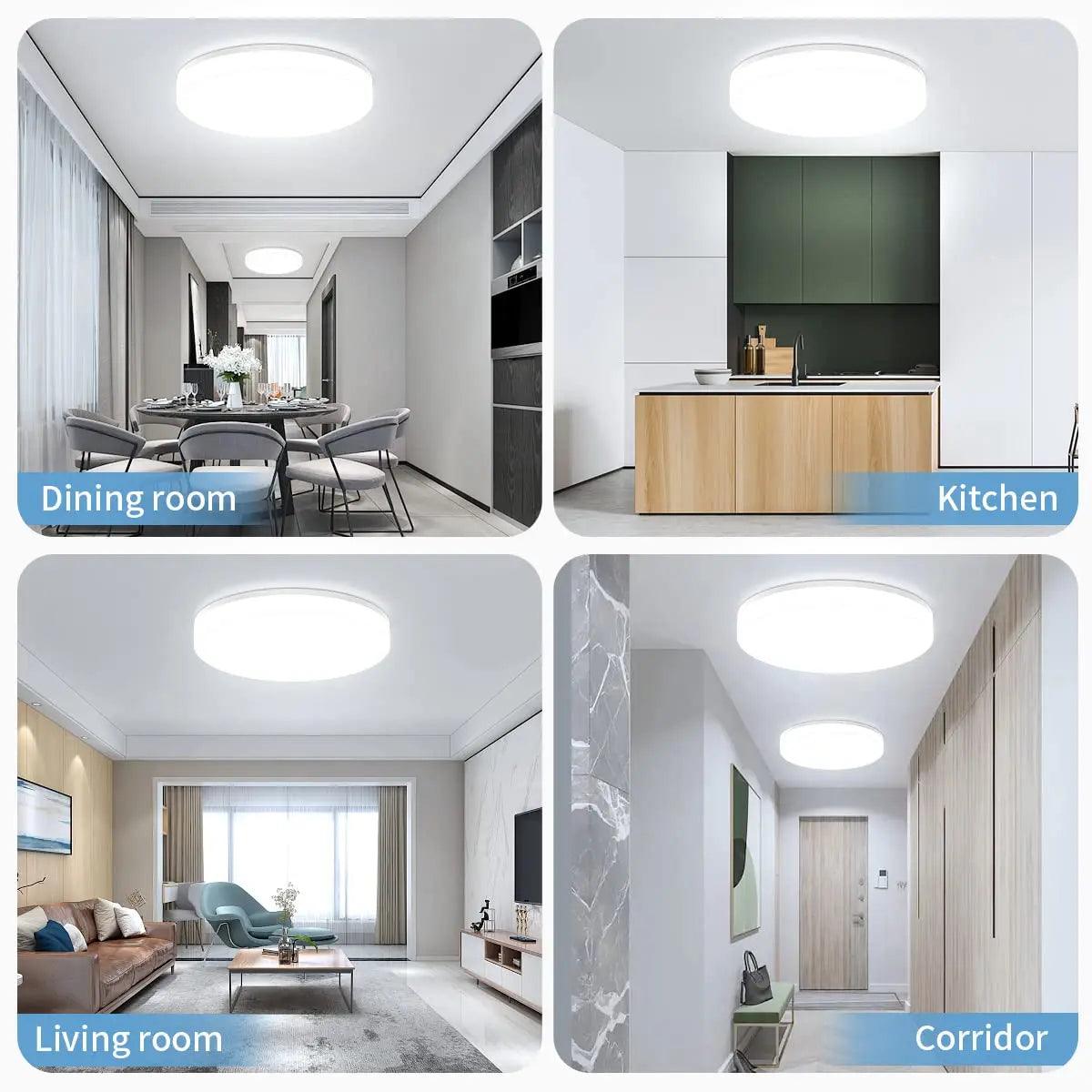 Ultra-thin Round LED Ceiling Light Bedroom Light Neutral White Cool White Warm White 48W 36W 24W 18W LED Ceiling Light - ADEEGA