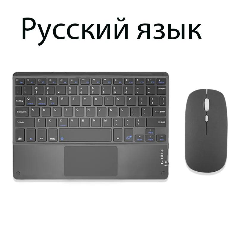 Wireless Keyboard With Touchpad For Android iOS Windows Rechargeable - ADEEGA